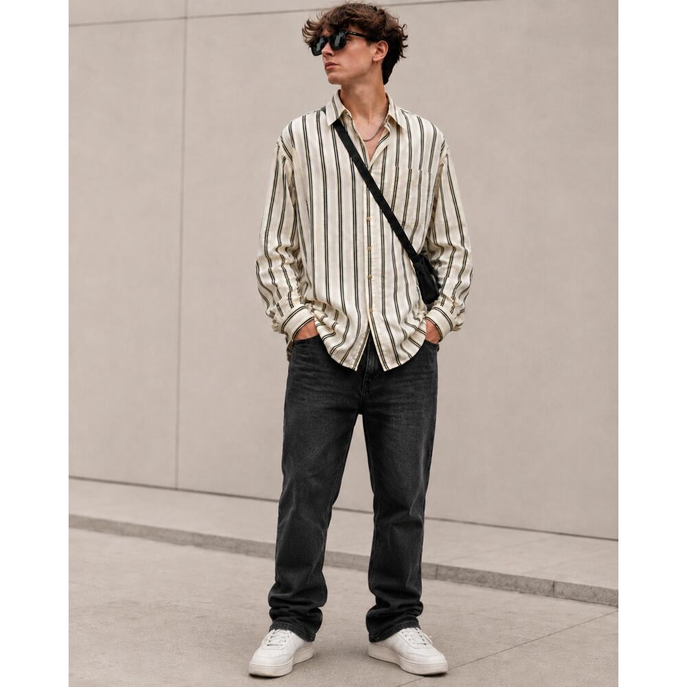 Ecko Unltd Shirt XXL Striped Button Down Y2K Vintage 2000s Streetwear